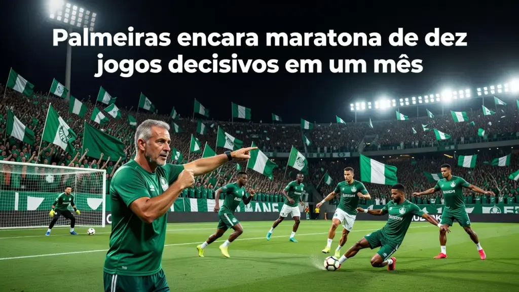 Palmeiras encara maratona de dez jogos decisivos em um mês