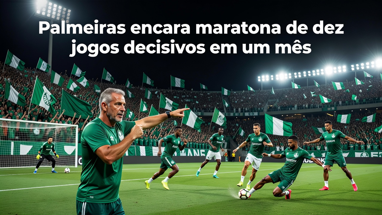 Palmeiras encara maratona de dez jogos decisivos em um mês
